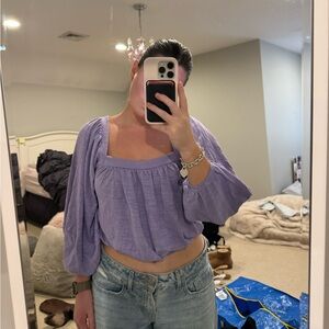 Purple free people top